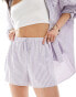 Фото #2 товара ASOS DESIGN cotton co-ord short in purple stripe