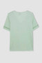 Фото #4 товара Kadın T-shirt Mint Yeşili C3964ax/gn1179