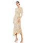 ფოტო #1 პროდუქტის Women's Long Sleeve Tea Length Dress