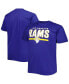 Фото #1 товара Men's Royal Los Angeles Rams Big and Tall Speed and Agility T-shirt