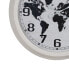 Фото #5 товара Настенное часы Карта Мира Белый Чёрный Железо 70 x 70 x 6,5 cm