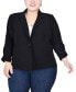 Фото #1 товара Plus Size Long Sleeve Scuba Crepe Jacket