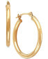 ფოტო #1 პროდუქტის Polished Tube Hoop Earrings in 10k Gold, 4/5 inch