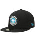 Фото #4 товара Men's Black Charlotte FC Primary Logo 59FIFTY Fitted Hat