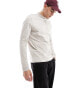 Фото #2 товара ASOS DESIGN turtle neck long sleeved t-shirt in light grey