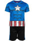 ფოტო #2 პროდუქტის Avengers Captain America Iron Man Venom Hulk Cosplay Athletic T-Shirt and Shorts Outfit Set Toddler to Little Kid