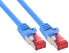 Фото #1 товара InLine Patch Cable S/FTP PiMF Cat.6 250MHz copper halogen free blue 0.25m