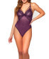 Фото #1 товара Women's Wild Berry Lace and Mesh Soft Cup Teddy