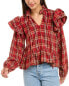 Blank Nyc Check That Out Top Women's Red 24/Xs