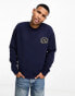 New Look varsity print sweatshirt in navy