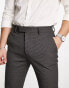 Фото #6 товара ASOS DESIGN wedding smart skinny trousers with micro texture in light grey