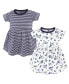 ფოტო #1 პროდუქტის Toddler Girls Cotton Short-Sleeve Dresses 2pk, Blueberries