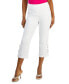 Фото #1 товара Petite Side-Lace-Up Capri Pants, Created for Macy's