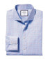 Фото #2 товара Charles Tyrwhitt Non-Iron Poplin Check Cutaway Extra Slim Fit Shirt Men's