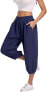 Miss Moly Women's 3/4 Length Harem Trousers, Pump Trousers, Summer Trousers, Yoga Trousers, Comfortable Leisure Trousers