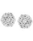 ფოტო #3 პროდუქტის Diamond Cluster Stud Earrings (3/8 ct. t.w.) in 14k White Gold