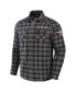 Men's NFL x Darius Rucker Collection by Gray New Orleans Saints Flannel Long Sleeve Button-Up Shirt