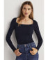 Фото #1 товара Boden Ribbed Square Neck Knit Top Women's