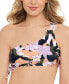 Фото #1 товара Juniors' Floral-Print One-Shoulder Bikini Top, Created for Macy's