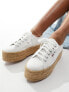 Фото #9 товара Superga 2790 flatform espadrille trainers in white