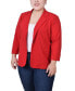 ფოტო #1 პროდუქტის Plus Size 3/4 Sleeve Scuba Crepe Blazer