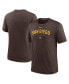 Фото #2 товара Men's Heather Brown San Diego Padres Authentic Collection Early Work Tri-Blend Performance T-shirt
