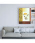 Pablo Esteban Orange Flower and Leaves Canvas Art - 36.5" x 48"