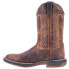 Laredo Bennett Distressed Square Toe Cowboy Mens Brown Dress Boots 7454
