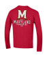 Фото #4 товара Men's Red Maryland Terrapins Team Stack Long Sleeve T-shirt