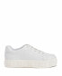 Фото #2 товара Women's The Floral Round Toe Flatform Lace-Up Sneakers