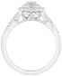 ფოტო #6 პროდუქტის Diamond Cushion Halo Twist Bridal Set (5/8 ct. t.w.) in 14k White Gold