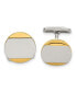 ფოტო #1 პროდუქტის Stainless Steel Polished Yellow IP-plated Circle Cufflinks