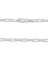 ფოტო #3 პროდუქტის Diamond-Cut Paperclip Chain Link Bracelet in Sterling Silver or 18k Gold-plated Sterling Silver, Created for Macy's