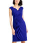 ფოტო #4 პროდუქტის Petite Cap Sleeve Side Tab Dress