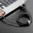 Фото #6 товара Wytrzymały kabel przewód w oplocie USB do iPhone Lightning QC3 1m - czarno-złoty