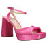 Фото #2 товара Nina Stacie Ankle Strap Dress Womens Pink Dress Sandals STACIE-663