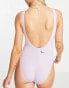 Nike Swimming Icon one piece logo swimsuit in lilac lila, S - EU 36-38 - фото #2