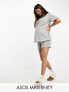 Фото #1 товара ASOS DESIGN Maternity mix & match cotton pyjama short in grey marl