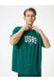 Фото #1 товара 4sam10043nk 814 Yeşil Erkek Polyester Jersey Kısa Kollu T-shirt