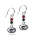 ფოტო #1 პროდუქტის Women's Georgia Bulldogs Dangle Crystal Earrings