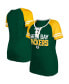 ფოტო #1 პროდუქტის Women's Green Green Bay Packers Raglan Lace-Up T-shirt