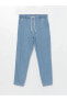 Фото #2 товара LCW Jeans Beli Lastikli Paperbag Kadın Jean Pantolon