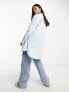 Фото #3 товара Vero Moda Aware oversized longline cotton shirt in blue