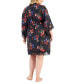 Фото #2 товара Plus Size Floral Wrap Robe, Created for Macy's