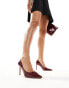 Фото #1 товара SEQWL pointed court shoes with stiletto heel in burgundy patent