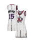 ფოტო #2 პროდუქტის Women's Vince Carter White Toronto Raptors 1998 Hardwood Classics Name and Number Player Jersey Dress
