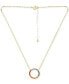 ფოტო #3 პროდუქტის Rainbow Cubic Zirconia Open Circle Pendant Necklace in 18k Gold-Plated Sterling Silver, 16" + 2" extender, Created for Macy's