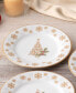 Фото #3 товара Holly Berry Gold Set of 4 Assorted Appetizer Plates, 6-1/4"