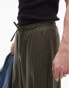 Topman wide leg pin stripe trouser in Khaki