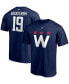 Фото #1 товара Men's Nicklas Backstrom Navy Washington Capitals 2020/21 Alternate Authentic Stack Name and Number T-shirt